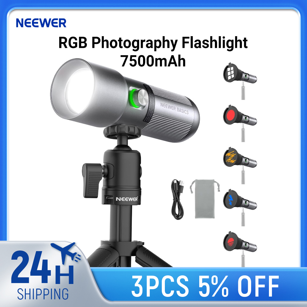 Photography Lighting Basics - NEEWER BASICS RGB Photography Flashlight with