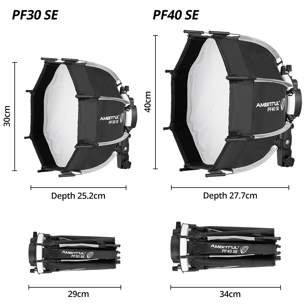 AMBITFUL PF30/PF40 30cm /40cm  - đánh giá và giá Photography Lighting Box