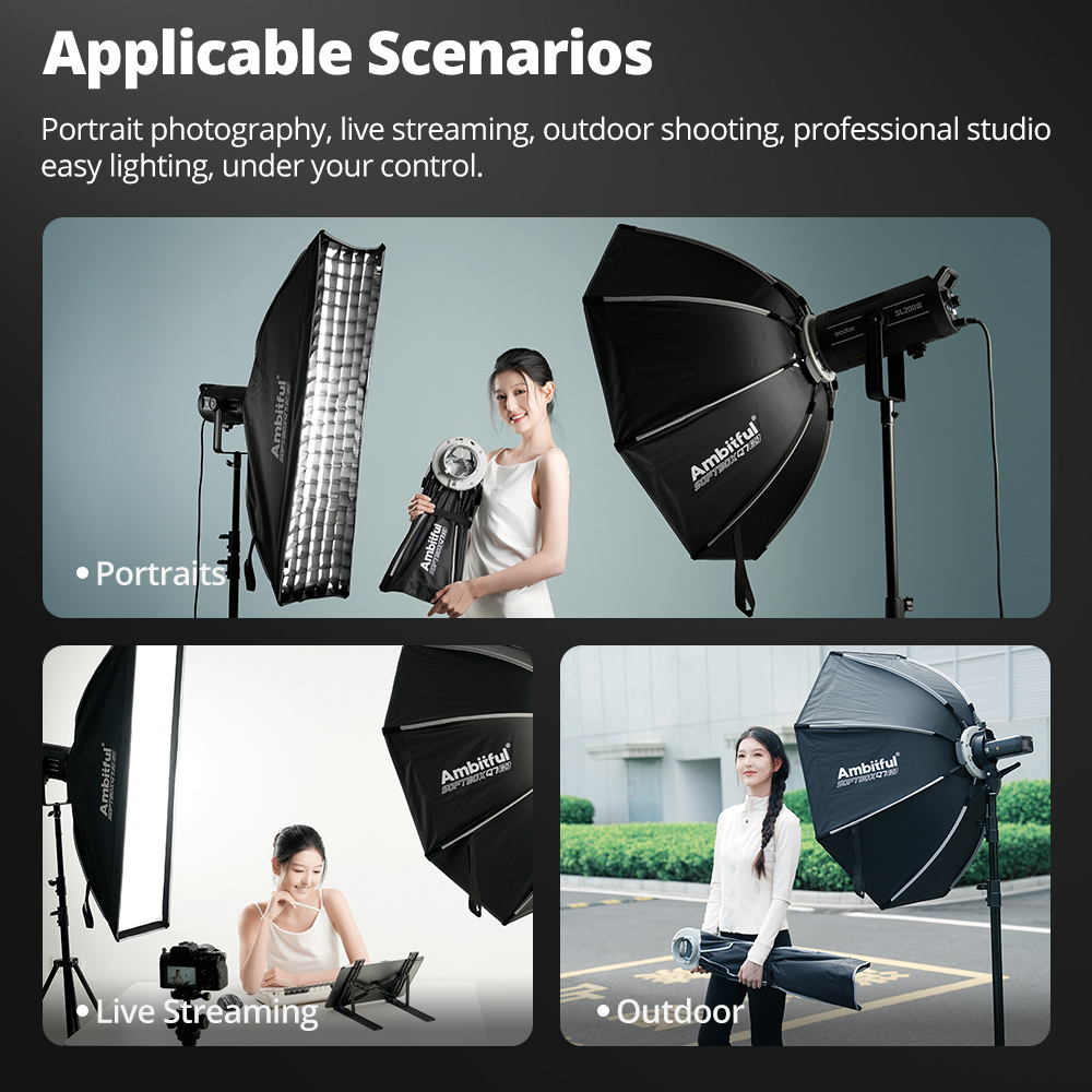 AMBITFUL Q3/Q7/Q9 Series Quick - đánh giá và giá Photography Lighting Box