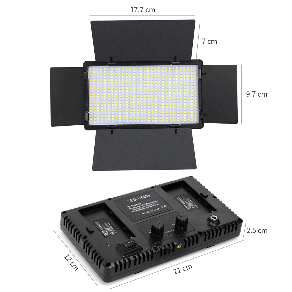 U600 LED Video Light Studio Li - đánh giá và giá Iris Photography Led Lighting Pack