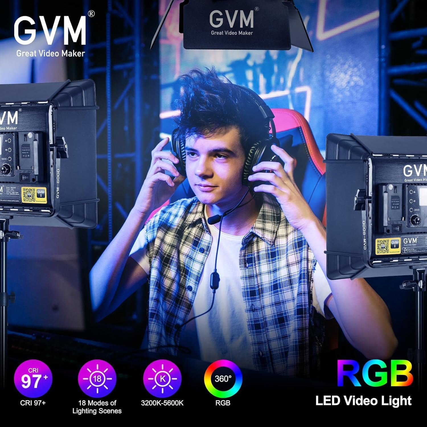 RGB LED Video Lighting Kit, 3- - đánh giá và giá Photography Lighting Rgb