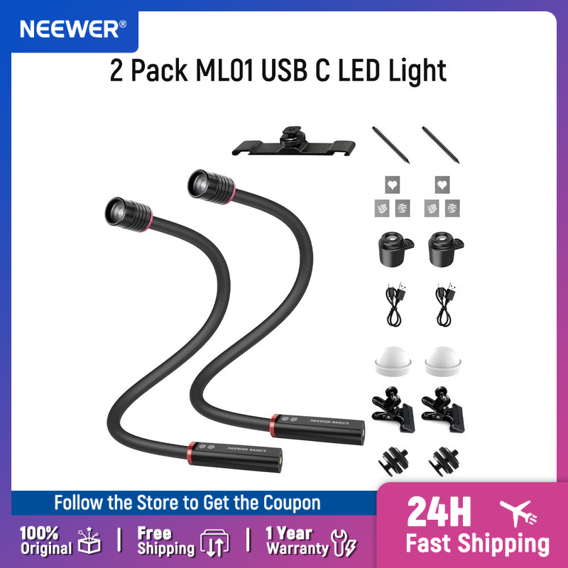 NEEWER BASICS 2 Pack ML01 USB  - đánh giá và giá Photography Lighting Basics