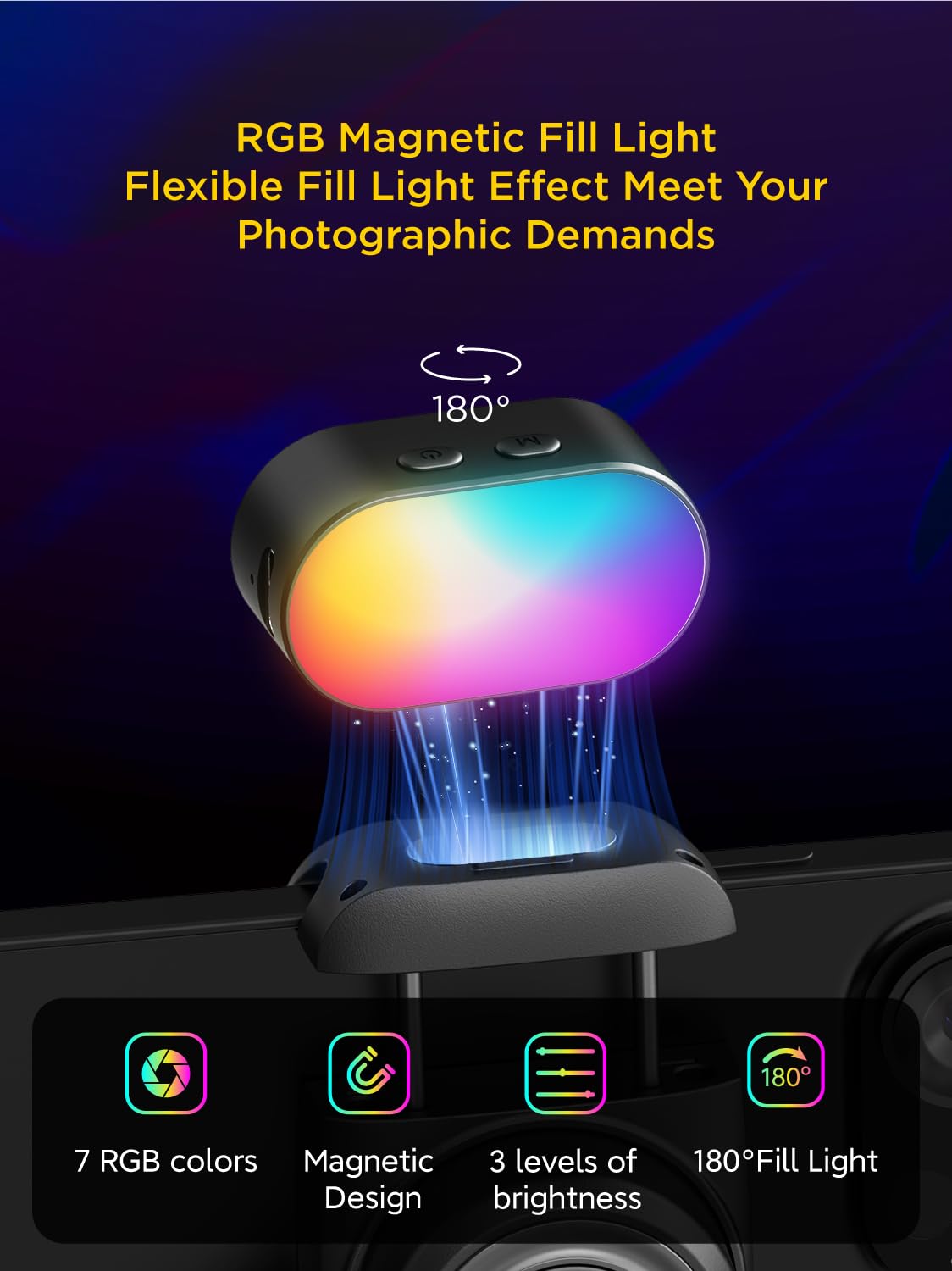 AOCHUAN RGB Magnetic Fill Ligh - đánh giá và giá Torjim Rgb Photography Video Lighting